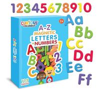 Curious Columbus Magnetic Letters and Numbers. Foam Alphabet Fridge Magnets and Numbers for Kids Learning ABC and 123. Large Magnets for Refrigerator
