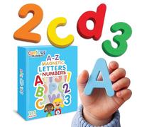 Curious Columbus Magnetic Letters and Numbers Fridge Magnets for Kids