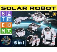 Curious Crafts STEM Solar Robot Toys, 6-in-1 Experiment Science Kits for Kids Age 8, Easter Christmas Birthday Gifts for 9 10 11 12 13 14 Year Old Boys Teens, Building Space Robotics DIY Kit