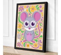 Curious Creature Eclectic Canvas Wall Art Print 18x12 Inch