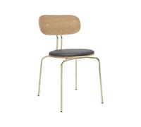 Curious Dining Chair Oak/ Brass/Anthracite
