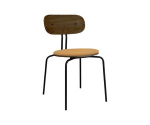 Curious Dining Chair Smoked Oak/ Black/Tangerine
