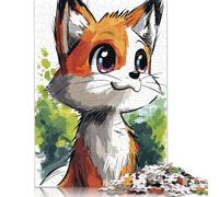 Curious Fox Art Puzzles 1000 Pieces Wooden Puzzles Puzzles for Adults Puzzles For Adults Teenagers Teenager Man Woman Gift 1000pcs (75x50cm)