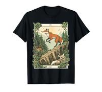 Curious Fox as The Fool Tarot Card Forest Adventure T-Shirt