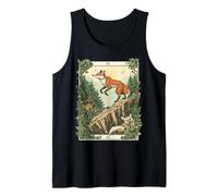 Curious Fox as The Fool Tarot Card Forest Adventure Tank Top