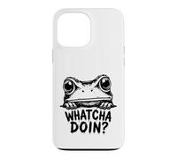 Curious Frog Whatcha Doin Funny Amphibian Case for iPhone 13 Pro Max