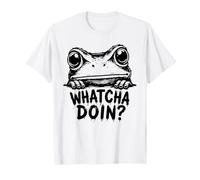 Curious Frog Whatcha Doin Funny Amphibian T-Shirt