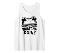 Curious Frog Whatcha Doin Funny Amphibian Tank Top