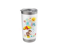 Curious George Hello Rain Spring Fun Stainless Steel Insulated Tumbler