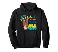 Curious George I Wanna Play All Day Pullover Hoodie