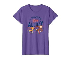 Curious George I Wanna Play All Day Roller Skating George T-Shirt
