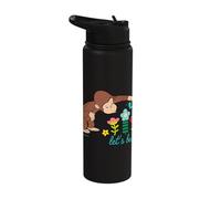 Curious George Lets Be Curious Spring Flowers Stainless Steel Insulated Water Bottle