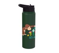 Curious George Lets Be Curious Spring Flowers Stainless Steel Insulated Water Bottle