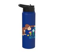 Curious George Lets Be Curious Spring Flowers Stainless Steel Insulated Water Bottle