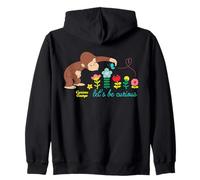Curious George Lets Be Curious Spring Flowers Zip Hoodie