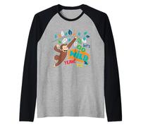 Curious George Lets Go Wild Outdoor Adventure Raglan Baseball Tee