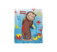 Curious George Paint Silky Touch Super Soft Throw Blanket 152 X 127 cm in White Curious George White 152 X 127 cm
