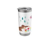 Curious George Rainbows and Flowers Spring Fun Stainless Steel Insulated Tumbler