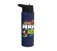Curious George Run Jump Play Repeat Stainless Steel Insulated Water Bottle