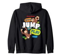 Curious George Run Jump Play Repeat Zip Hoodie