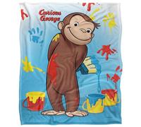 Curious George Silky Paint Supersoft Blanket Multicoloured (One Size)