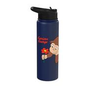 Curious George Spring Flower Fun Stainless Steel Insulated Water Bottle