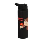 Curious George Spring Flower Fun Stainless Steel Insulated Water Bottle