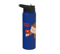 Curious George Spring Flower Fun Stainless Steel Insulated Water Bottle