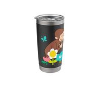 Curious George Spring Flower Garden Fun Stainless Steel Insulated Tumbler