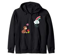 Curious George Spring Happy Raincloud Zip Hoodie