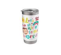 Curious George Springtime Lets Be Nice to The World Stainless Steel Insulated Tumbler