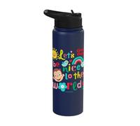 Curious George Springtime Lets Be Nice to The World Stainless Steel Insulated Water Bottle
