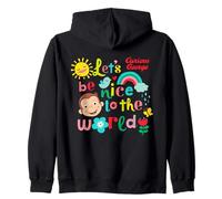 Curious George Springtime Lets Be Nice To The World Zip Hoodie