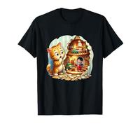 Curious Kitten and Mouse Secret Cozy Home T-Shirt