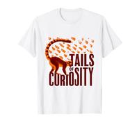Curious Lemur Wildlife Tails of Curiosity Design T-Shirt
