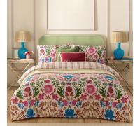 Curious Lotus Exotic Floral Duvet Set Furn Multi Single