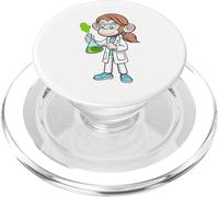 Curious Monkey Chemist Scientist Lab Beaker Design PopSockets PopGrip for MagSafe
