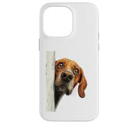 Curious Peeking Hound Dog Art Case for iPhone 14 Pro Max