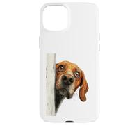 Curious Peeking Hound Dog Art Case for iPhone 15 Plus