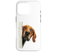 Curious Peeking Hound Dog Art Case for iPhone 16 Pro