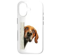 Curious Peeking Hound Dog Art Case for iPhone 17