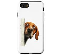 Curious Peeking Hound Dog Art Case for iPhone SE (2020) / 7/8