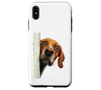 Curious Peeking Hound Dog Art Case for iPhone XS Max