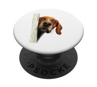 Curious Peeking Hound Dog Art PopSockets Adhesive PopGrip
