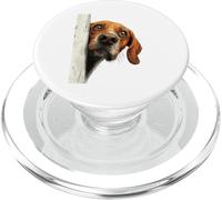 Curious Peeking Hound Dog Art PopSockets PopGrip for MagSafe
