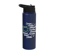 Curious Positive Intelligent - Zodiac Sign Taurus Stainless Steel Insulated Water Bottle