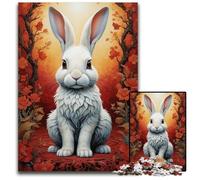 Curious Rabbit Jigsaw Puzzles for Adults 1000 Piece Jigsaw Puzzles Brain Teaser Game Interactive Family Game Suitable for Ages 14 1000 PCS(38x26cm)