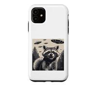 Curious Raccoon UFO Encounter Design Case for iPhone 11
