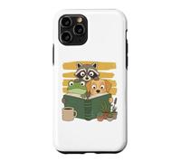 Curious Reading Animals Frog Raccoon Dog Book Lover Case for iPhone 11 Pro
