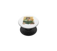 Curious Reading Animals Frog Raccoon Dog Book Lover PopSockets Adhesive PopGrip